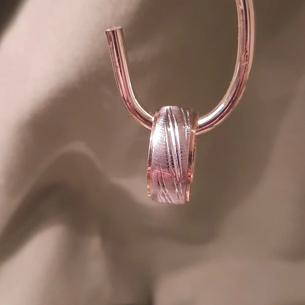 White gold and yellow  14 k gold thick ring pinky ring , small size 7 - Picture 2 of 4